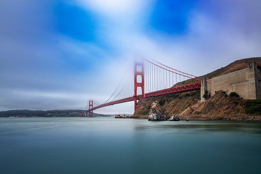 View of the Golden Gate Bridge in San Francisco, California, USA