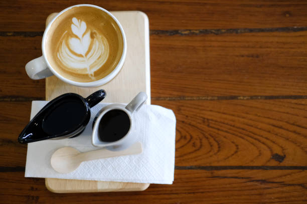istock hot cappuccino mocha coffee with latte art 1290484072