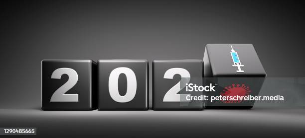 Year 2020 2021 Changing Dice Stock Photo - Download Image Now - Coronavirus, 2021, COVID-19