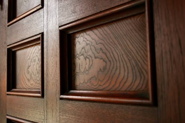 istock The old wood door in Japanese modern archtecture 1290488514