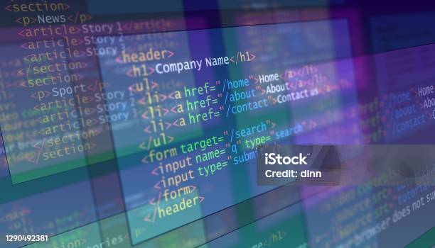 3d Code Programming For Website Editors View Stock Photo - Download Image Now - Web Design, Coding, Application Programming Interface