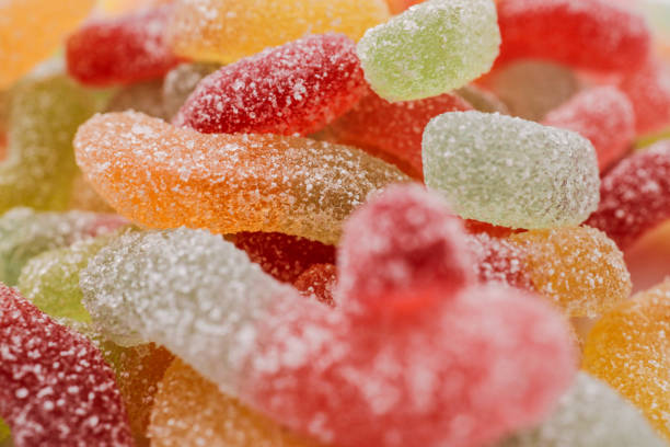 istock Pile of sugar coated gummy worms 1290493499
