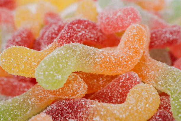istock Pile of sugar coated gummy worms 1290493583