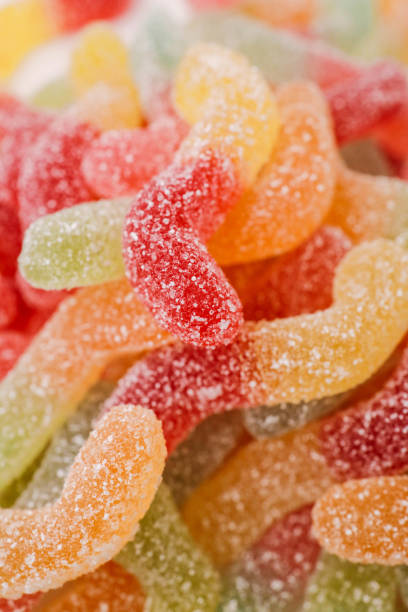 istock Pile of sugar coated gummy worms 1290493607