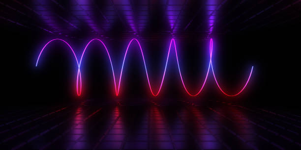 istock 3D abstract background with neon lights.. 3d illustration 1290497333
