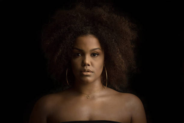 istock Beautiful black woman with makeup and bijouterie 1290497383