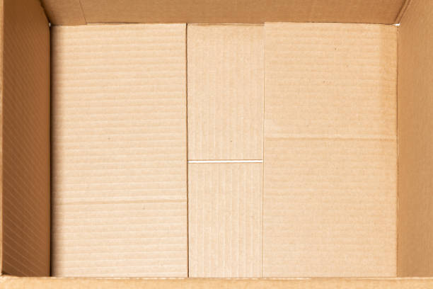 istock Bottom of an open cardboard box 1290498642