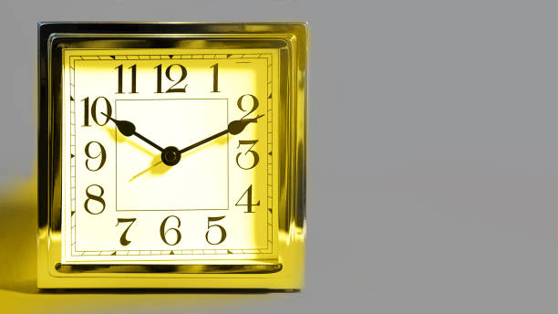 fond lumineux abstrait de couleurs jaunes et grises. - clock hand clock coding watch photos et images de collection