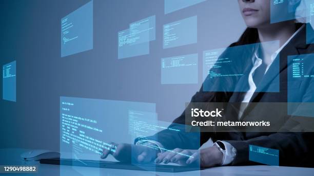 Computer Programmer Concept System Engineer Network Stock Photo ...