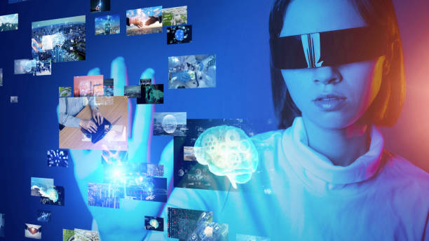 istock Digital contents concept. Social networking service. Streaming video. communication network. 1290498927