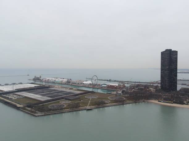 istock Aerial View of Chicago Skyline 1290513400