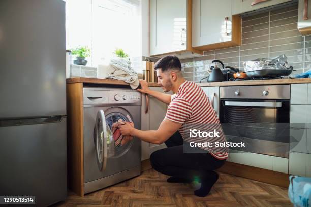 Its Laundry Day Stock Photo - Download Image Now - Washing Machine, Laundry, People