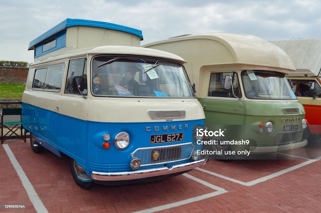 Commer Rv Classic Commer Camper Vans Parked Together Stock Photo - Download Image ...