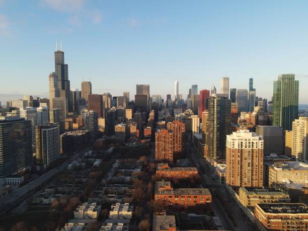 istock Aerial View of Chicago Skyline 1290520248