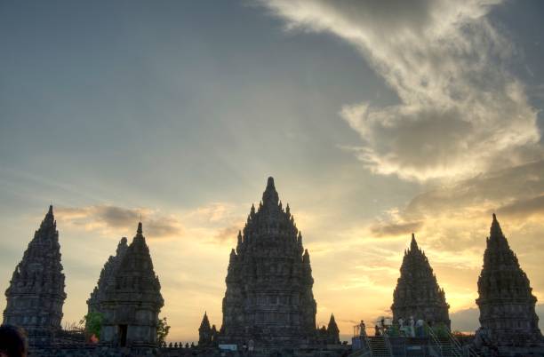 Prambanan Temple at Dusk stock photo