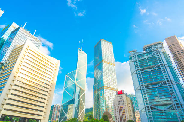 istock Hong Kong skyscrapers towering over Central business district 1290532525
