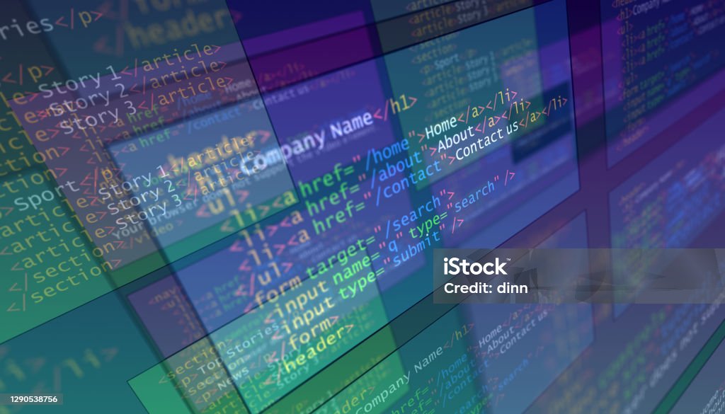 3d Code Programming For Website Editors View Stock Photo - Download ...