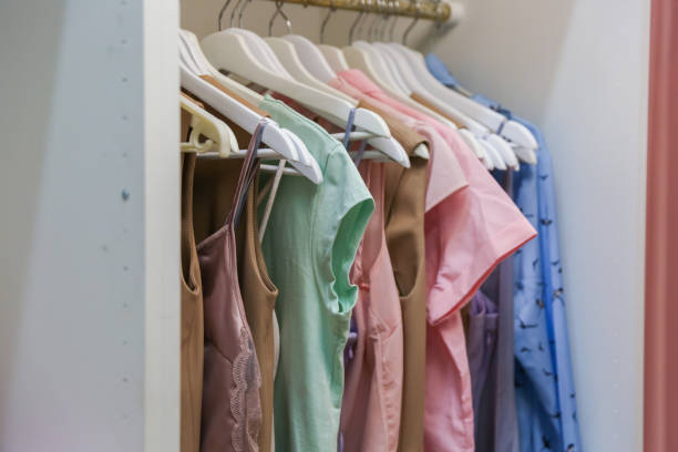 istock hangers with women's dresses 1290540427