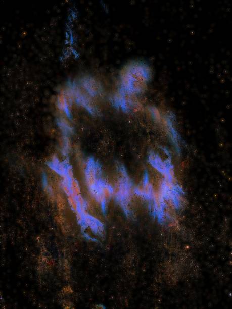 istock Bright space nebula with star clusters. Interstellar nebula in purple. 1290544812