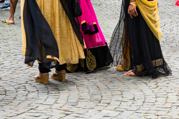 istock colorful Indian long dresses for special occasions 1290545139