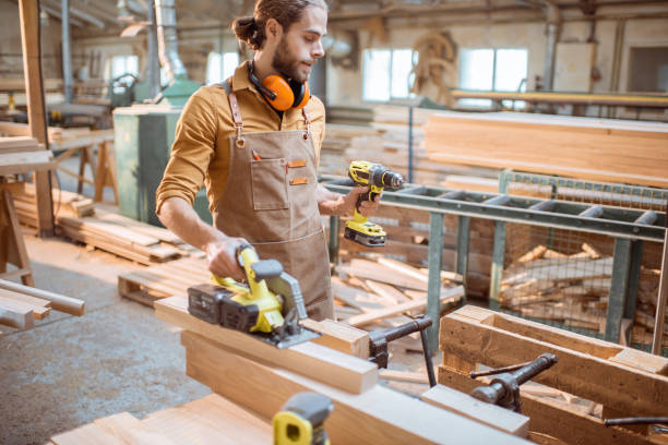 istock Carpenters portrait at the workshop 1290549288