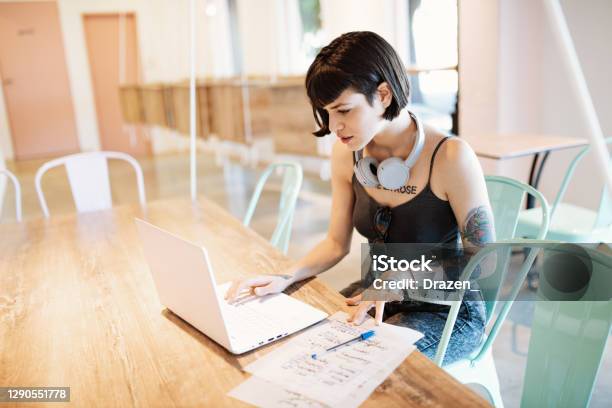 Young Latin Business People Working In Modern Coworking Space Reopening Business After Coronavirus Stock Photo - Download Image Now