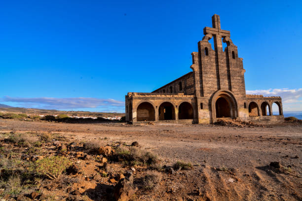 Abandoned Buildings of a Military Base in Tenerife Canary Islands Spain