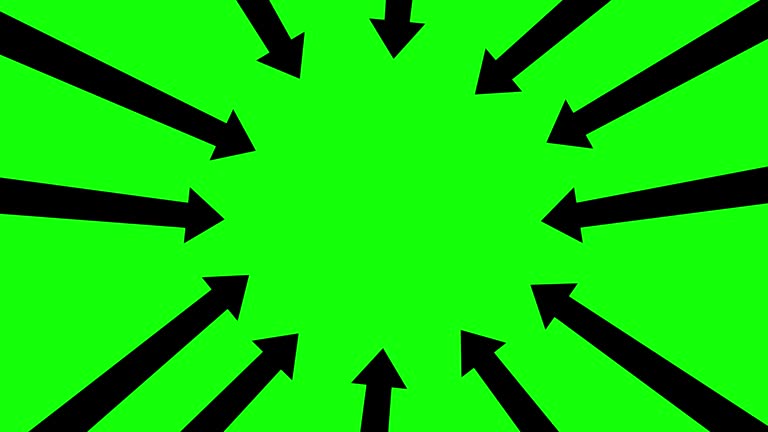 Pointer arrows, time lapse stop motion, chroma key, stock video