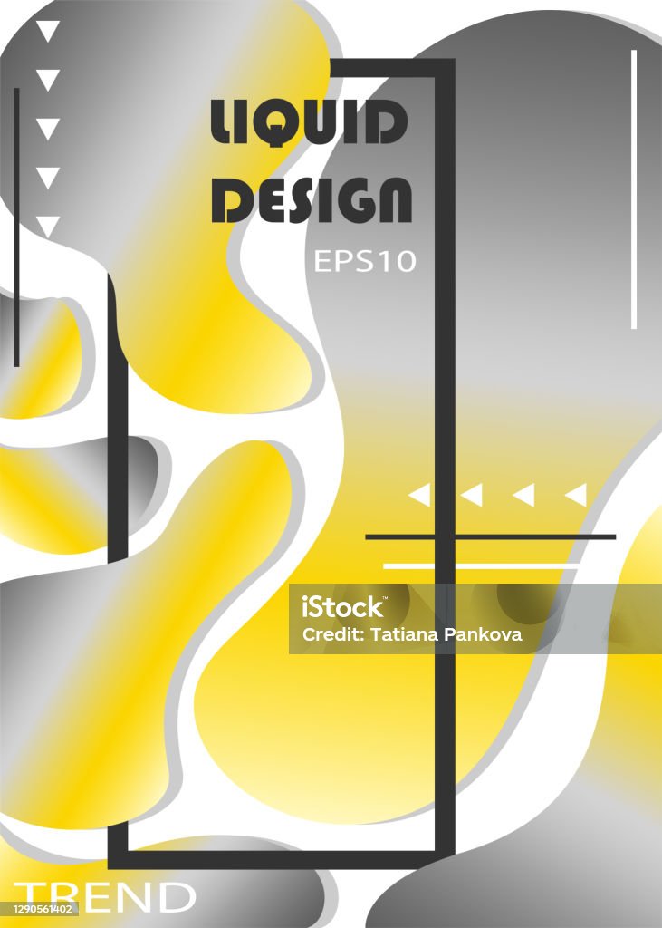 Liquid Gradient Design Abstract Poster With Liquid Gradient Shapes Template For Design With ...