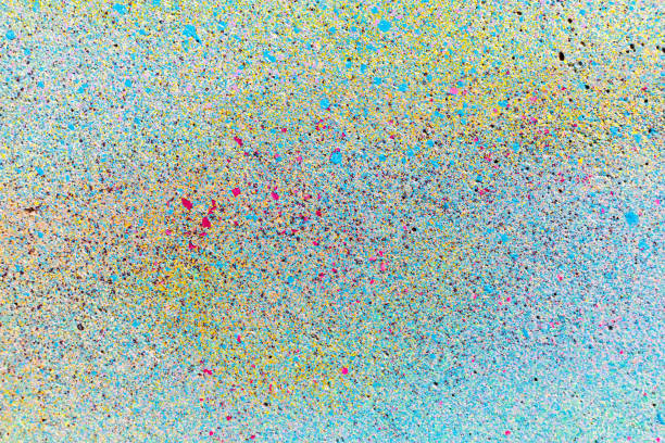 istock Abstract graffiti paintings on the concrete wall. Background texture. Close up. 1290565011