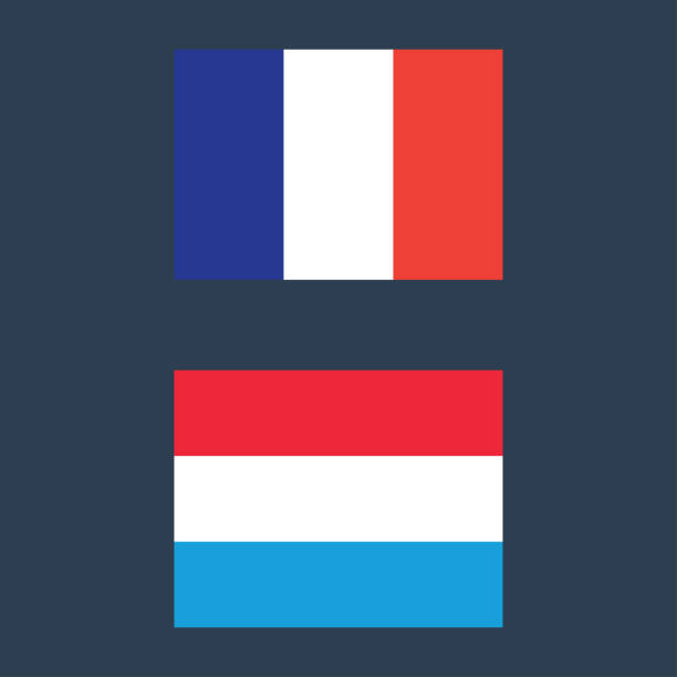 istock France and Luxembourg flags vector illustration sign symbol 1290569751