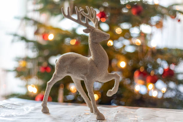 istock Christmas golden glitter deer 1290569755