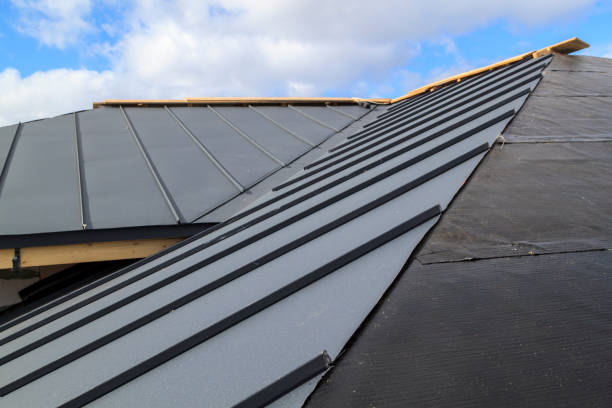 istock close-up view of seam roof under construction on waterproofing layer 1290572992