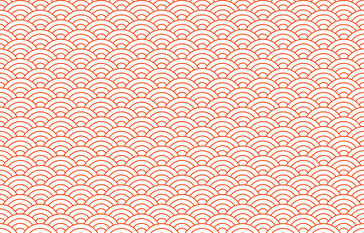 Japanese Ray Pattern Seamless Japanese Wave Pattern Stock Illustration - Download Image Now ...