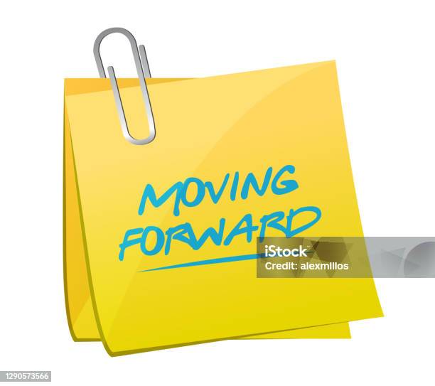 Post It Note Moving Image Moving Forward Post It Illustration Stock Illustration - Download Image ...