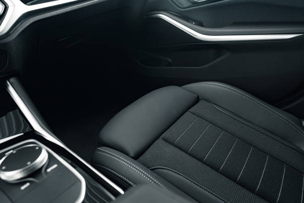 istock Leather seats of a new luxury car 1290573568