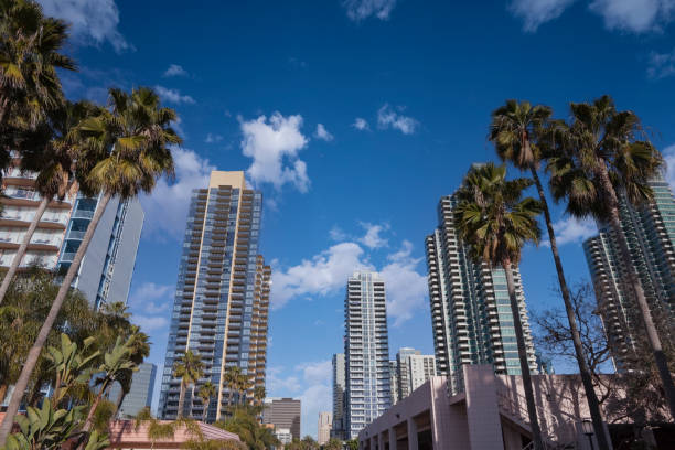 istock Modern San Diego Towers with Cloudy Sky 1290575197