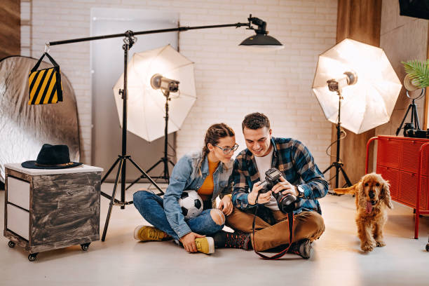 istock Happy atmosphere in photo studio 1290580281