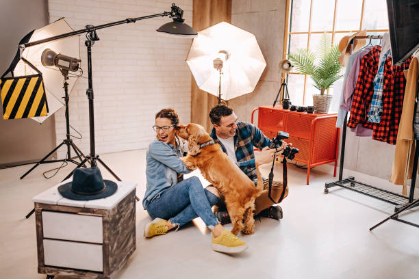 istock Happy atmosphere in photo studio 1290581373