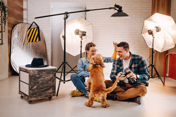 istock Happy atmosphere in photo studio 1290581626