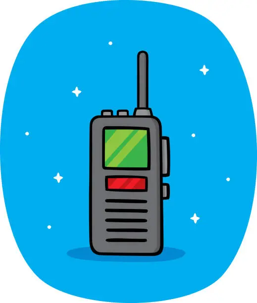 Vector illustration of Walkie Talkie Doodle