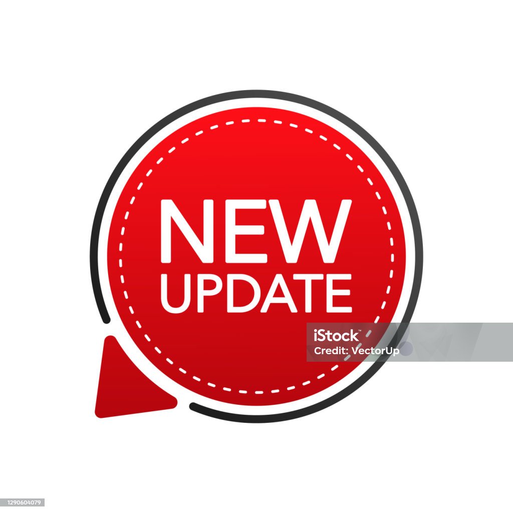 Update Red Image New Update Red Label On White Background Red Sticker Vector ...