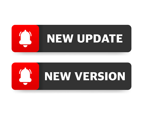 Red Update Tag New Update Red Label On White Background Red Banner Bell Message Vector ...