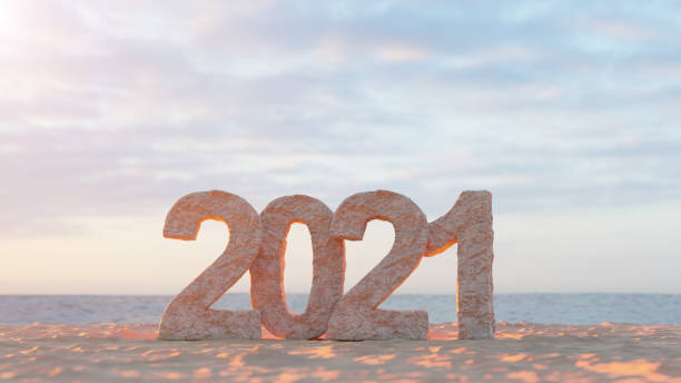 istock Happy New Year Background. Start in 2021. 3D illustration 1290607688