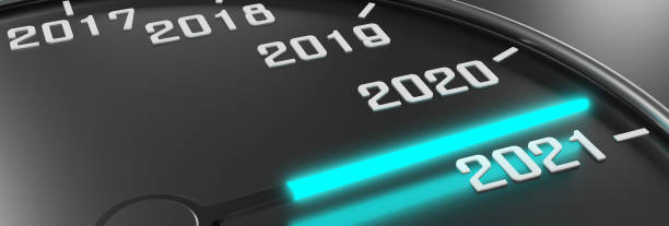 istock Happy New Year Background. Start in 2021. 3D illustration 1290607796