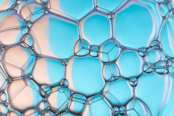 istock Soap bubbles on the water abstract background. 1290608819