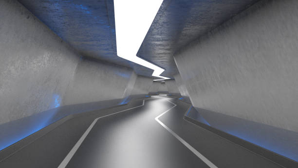 istock Futuristic Tunnel with Neon Lights 1290613875