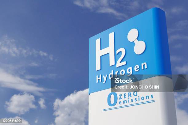 Wasserstoffkraftstoff Auto Ladestation Weiß Farbe Visuelle Konzept Design 3d Illustration Stockfoto und mehr Bilder von Wasserstoff
