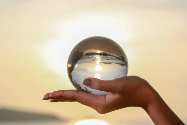 Catch the crystal ball with her finger