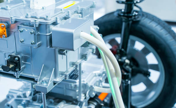 istock electric system of eco car engine Automotive part concept 1290646084